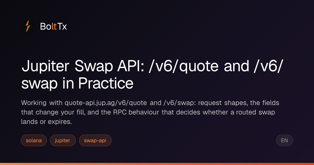 Jupiter Swap API Integration — Routing, Execution, and the RPC Stack ...